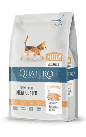 קוואטרו מזון סופר פרימיום עבור גורי חתולים אקסטרא עוף 1.5 ק"ג – תמונה 2
