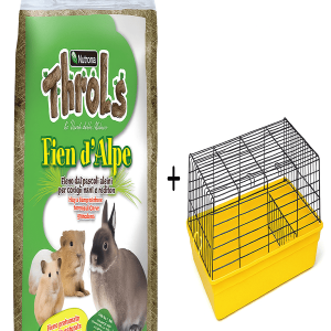 חבילת התחלה למכרסמים – כלוב + חציר Throls איכותי במחיר משתלם