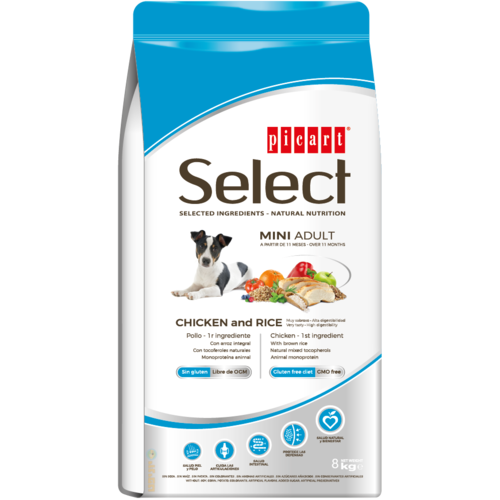 סלקט בוגר מיני – עוף ואורז 8 ק"ג