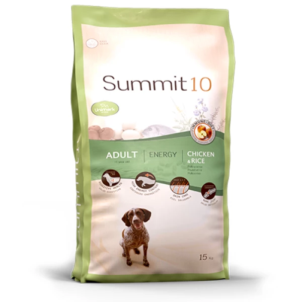 סאמיט 10 אנרג'י עוף מועשר לכלב בוגר ופעיל 15 ק"ג