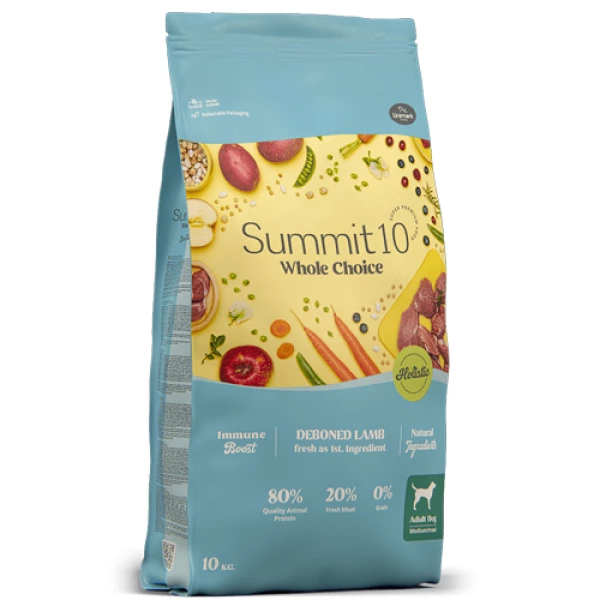 סאמיט 10 הול צ'ויס כבש ועוף לכלב בוגר ללא דגנים 10 ק"ג