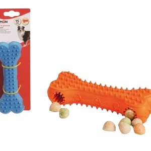 עצם גומי למילוי חטיפים לכלבים – צעצוע אינטראקטיבי לפעילות וגירוי מנטלי