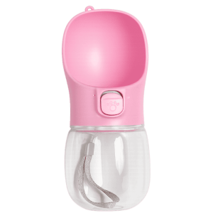 בקבוק מים נייד לכלבים 350 מ״ל | עם כפתור לשליטה בזרימת המים