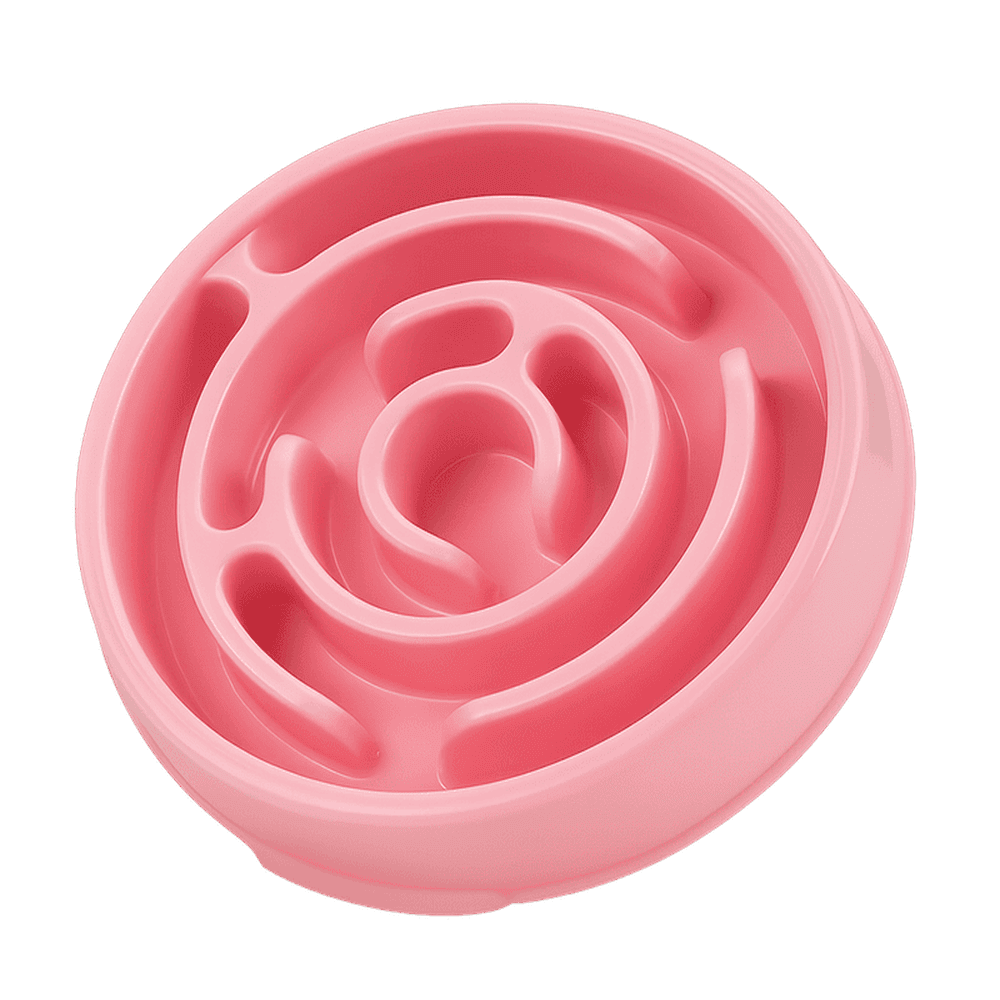 קערת האכלה איטית לכלבים – כחול/ורוד – תמונה 4