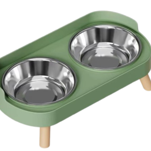 סט קערות לשתייה ולמזון לכלב מגזע קטן | ירוק/ורוד